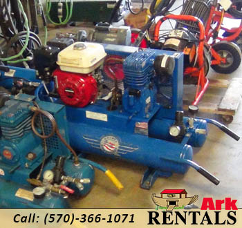 Gas Portable Air Compressor for rent.